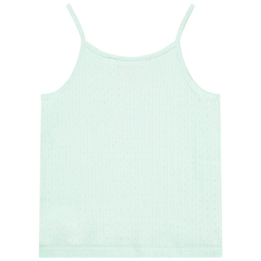 Débardeur en jersey ajouré pour fille - Bleu