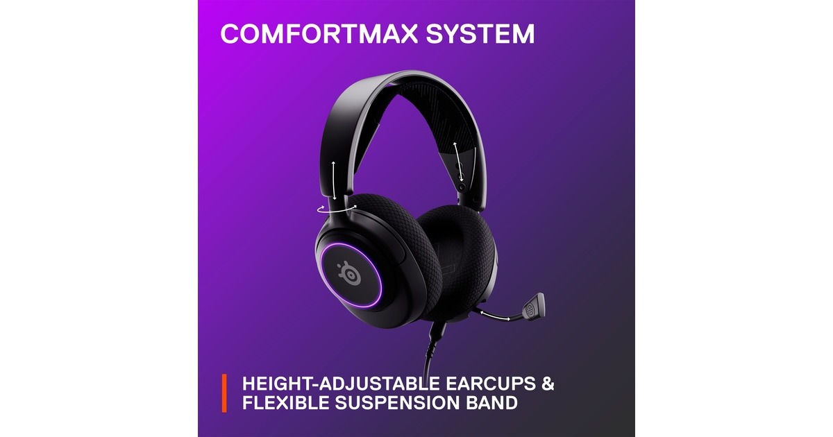 SteelSeriesArctis Nova 3 over-ear gaming headset  (Zwart, Pc, PlayStation 5, Nintendo Switch)