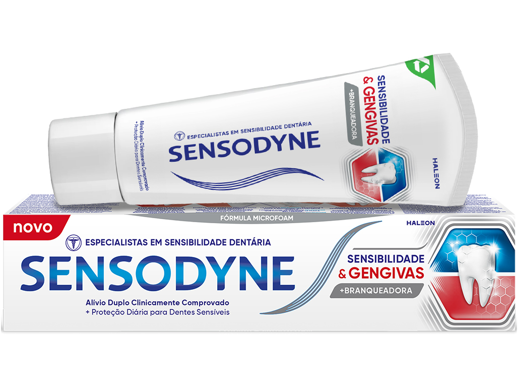 PASTA DE DENTES SENSIBILIDADE & GENGIVAS BRANQUEADORA SENSODYNE 75ML