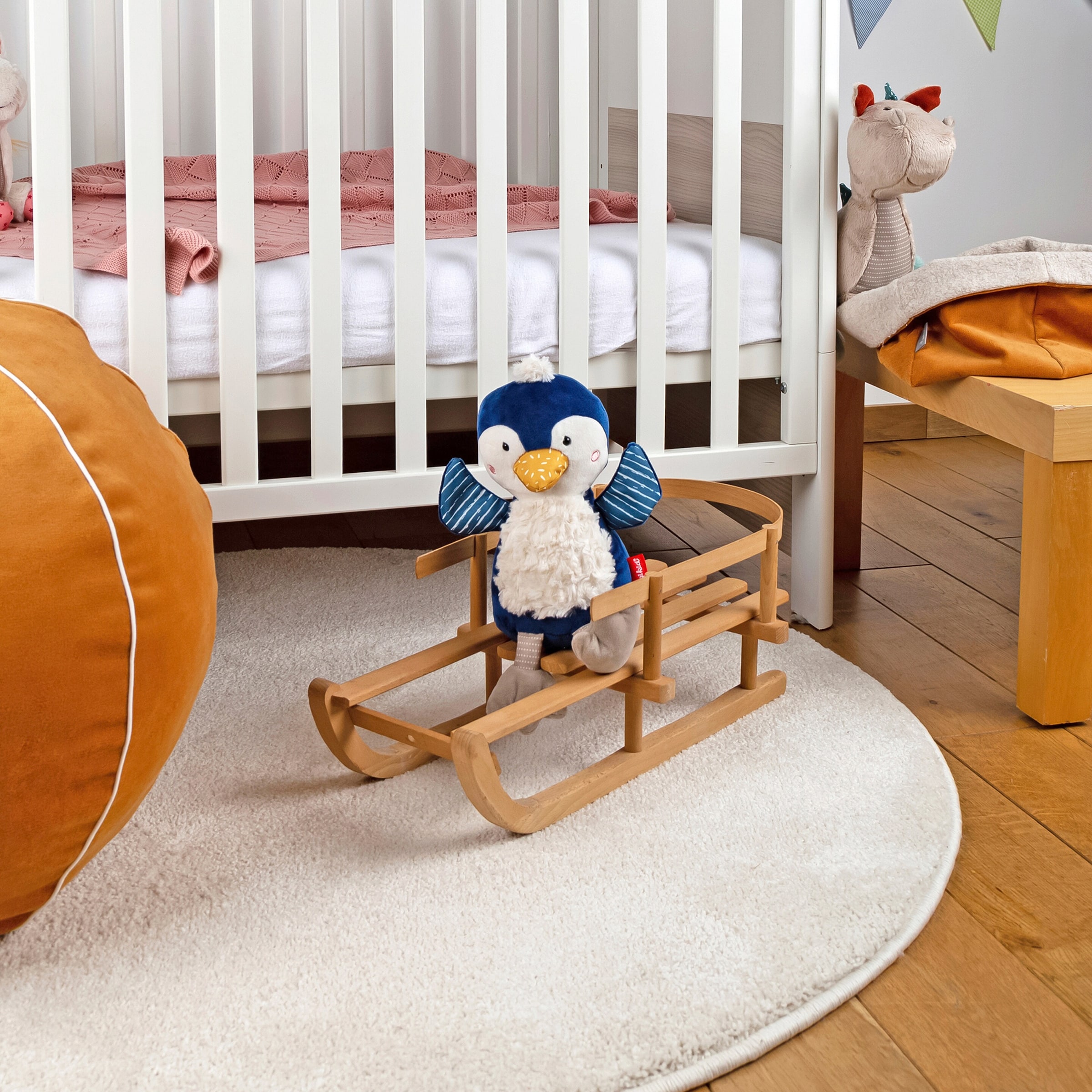 Sigikid Kuscheltier Pinguin Patchwork Sweety Yellow 27cm