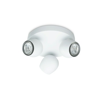 Opbouwspot Bola GU10 LED 3X3W 250LM WIT