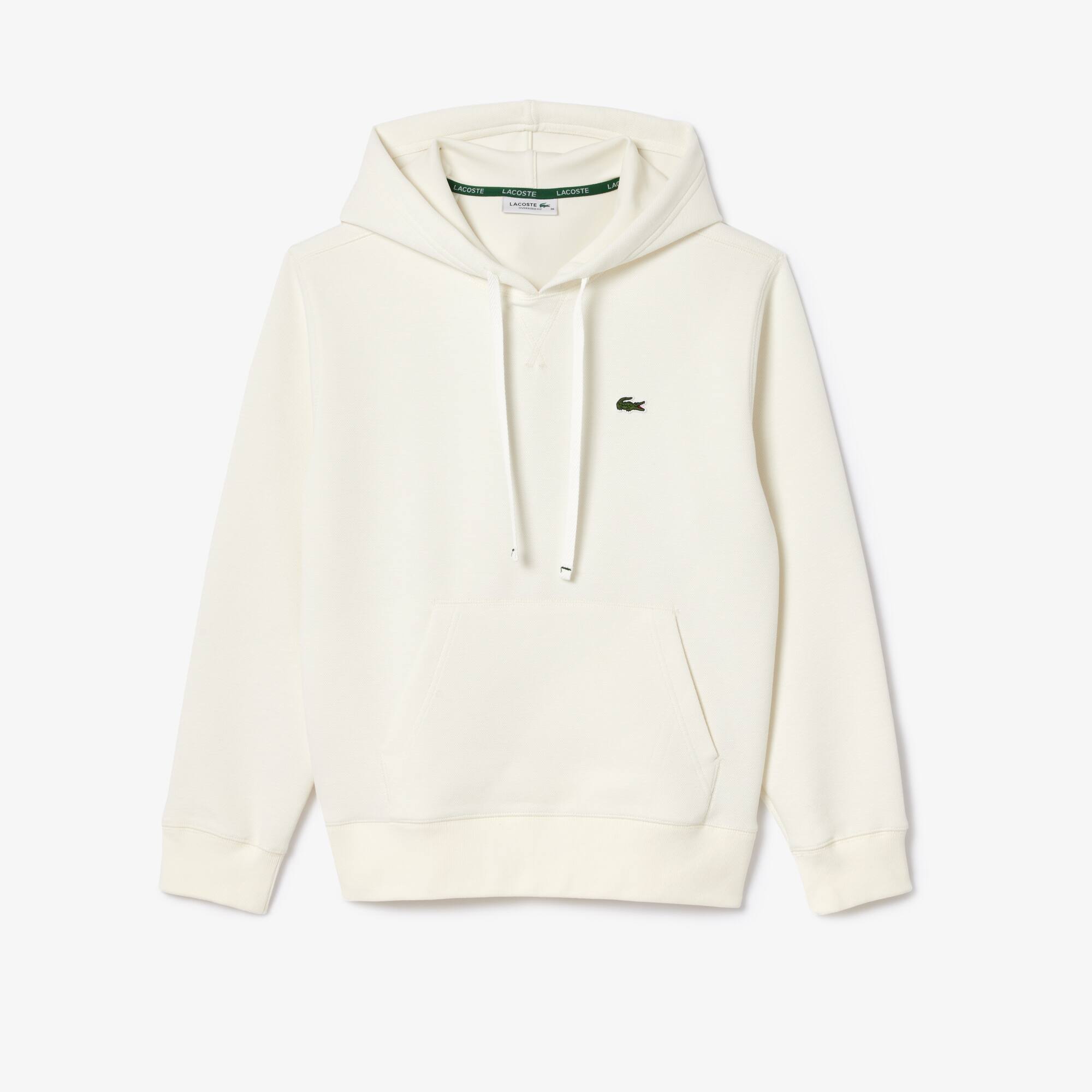 Sweatshirt à capuche relaxed fit piqué double-face Sweatshirts - Blanc - Lacoste - Femme