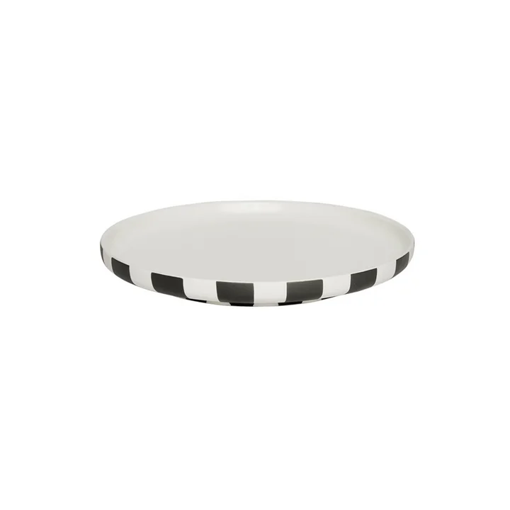 OYOY - Toppu Teller, Ø 20 cm, weiss / schwarz