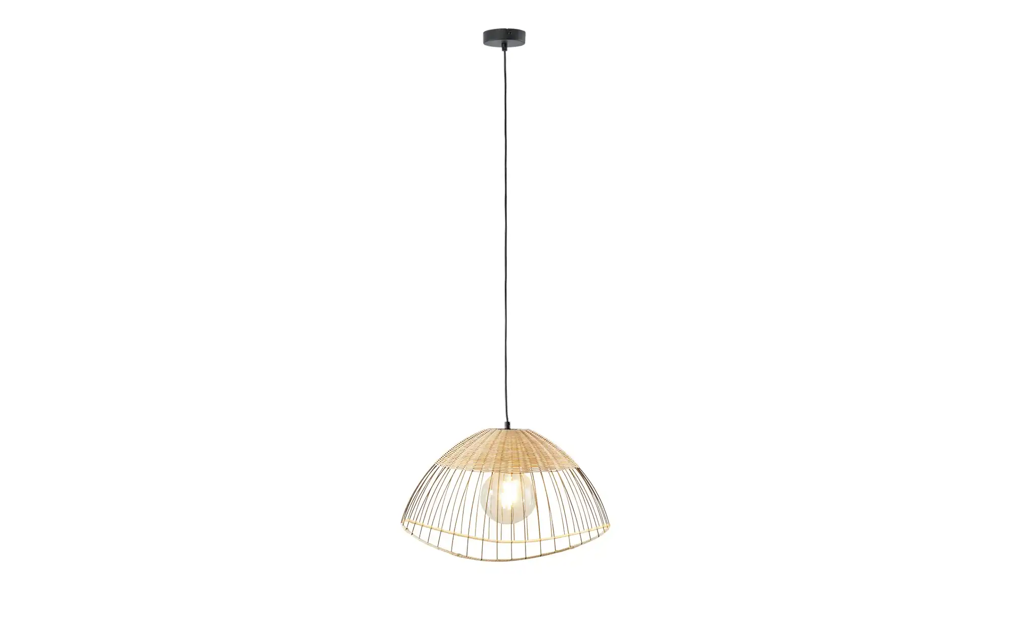 Paul Neuhaus Pendelleuchte, 1-flammig, Rattan