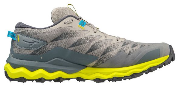 Chaussures de Trail Running Mizuno Wave Daichi 7 Gris Bleu Jaune