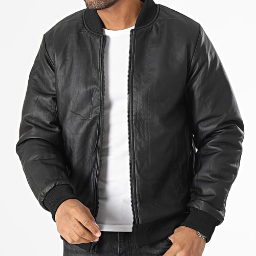Veste Bomber Vert Kaki Noir Réversible