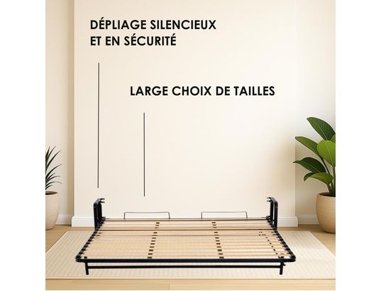 WALLBEDKING - Lit escamotable murphy, 140x190 vertical, classique