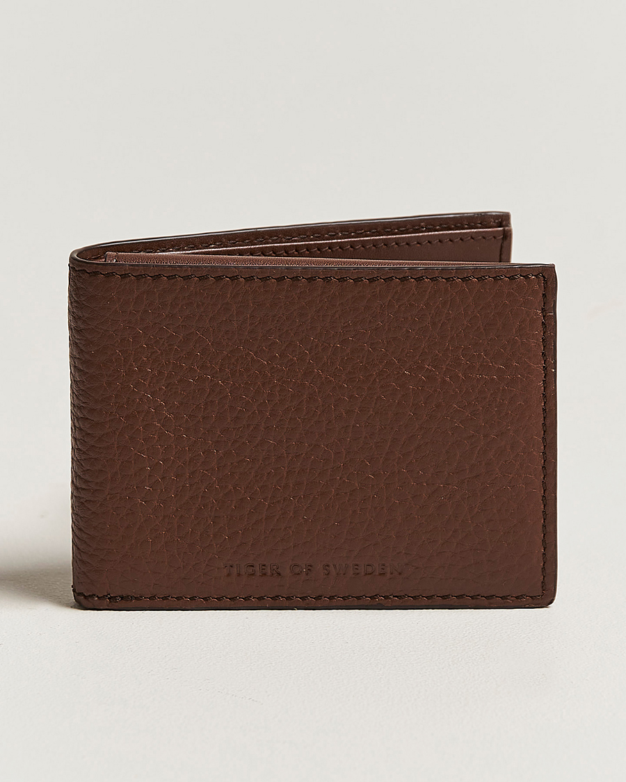 Tiger of Sweden Wrene Grained Leather Wallet Brown