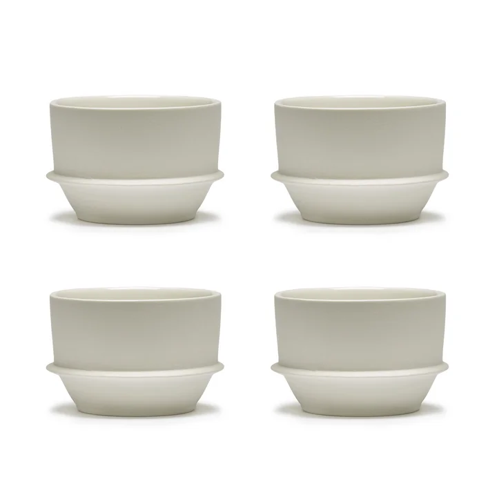 Serax - Dune Kaffeetasse by Kelly Wearstler, Alabaster / weiss (4er-Set)