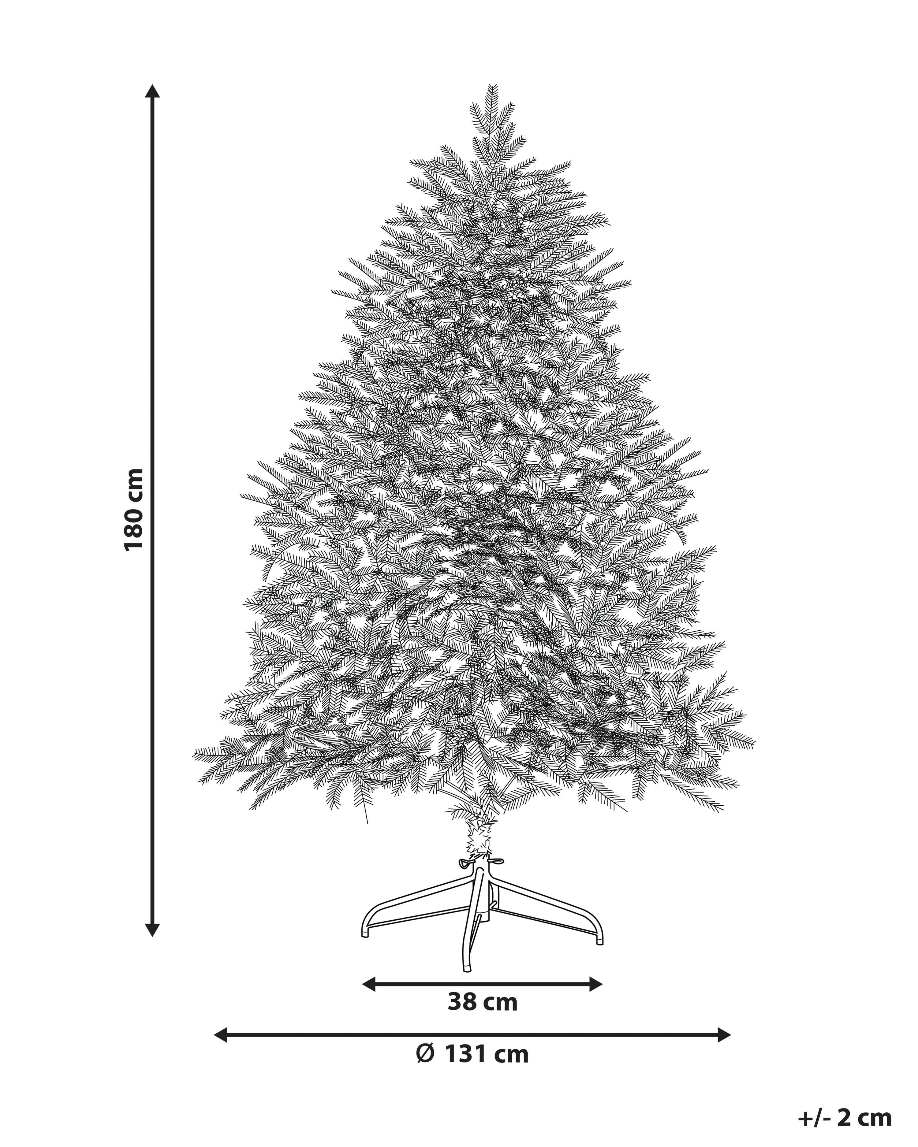 Besneeuwde kunstkerstboom LED BRISCO 180 cm Wit