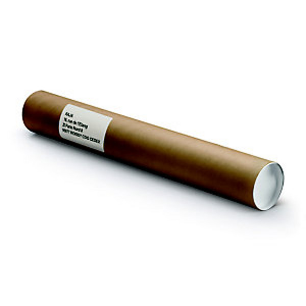 RAJA Tube d'expédition rond en carton spiralé brun avec capuchons blancs - Diam. Int.10 x L.65 cm - Lot de 25