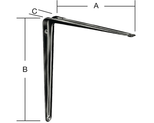 Stalen console B 44 x H 350 x D 300 mm wit