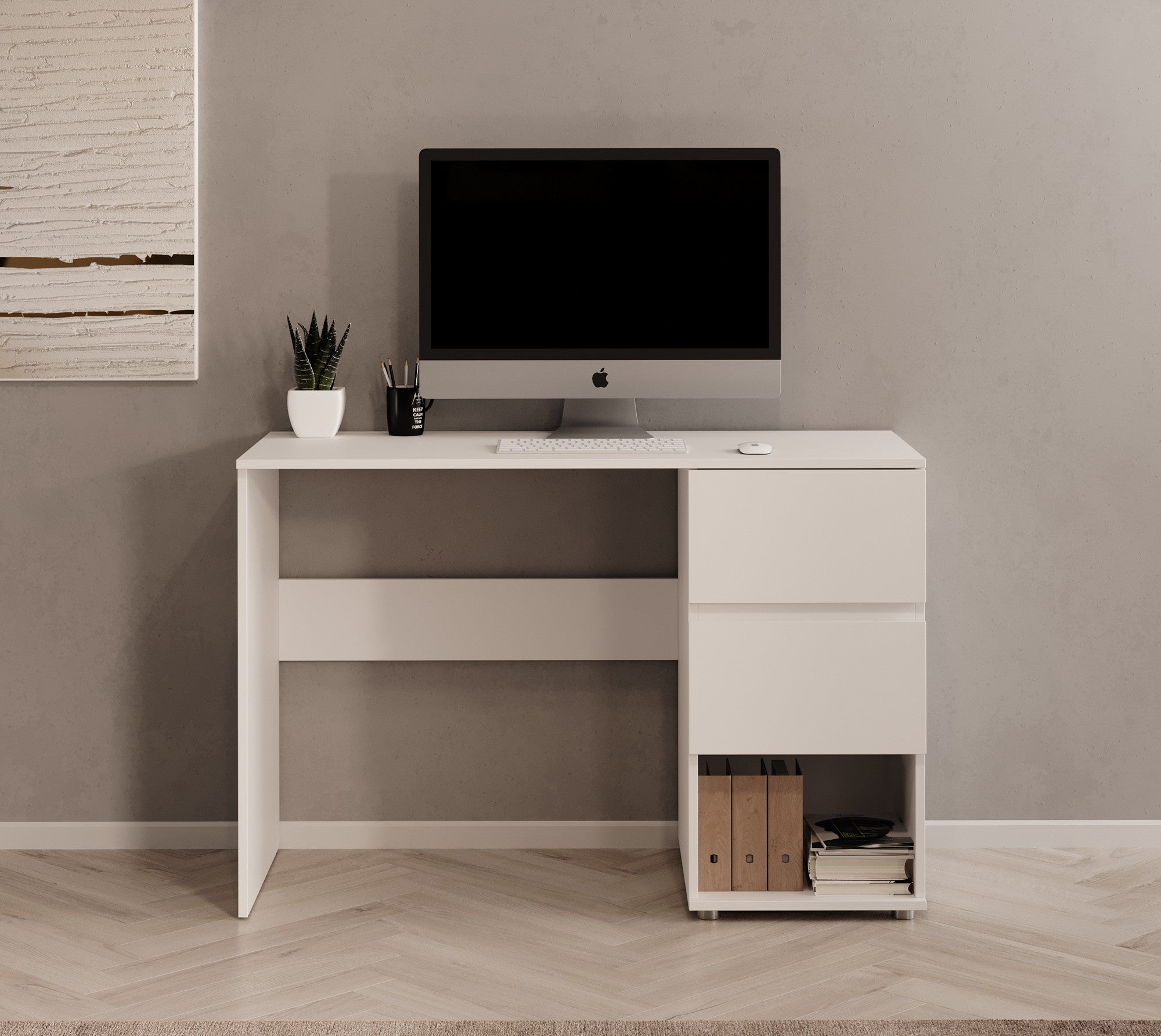 Brussel - Bureau - Wit - 115x50x77 cm