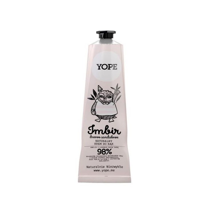YOPE Natuurlijke Handcrème Gember en Sandelhout 100 ml