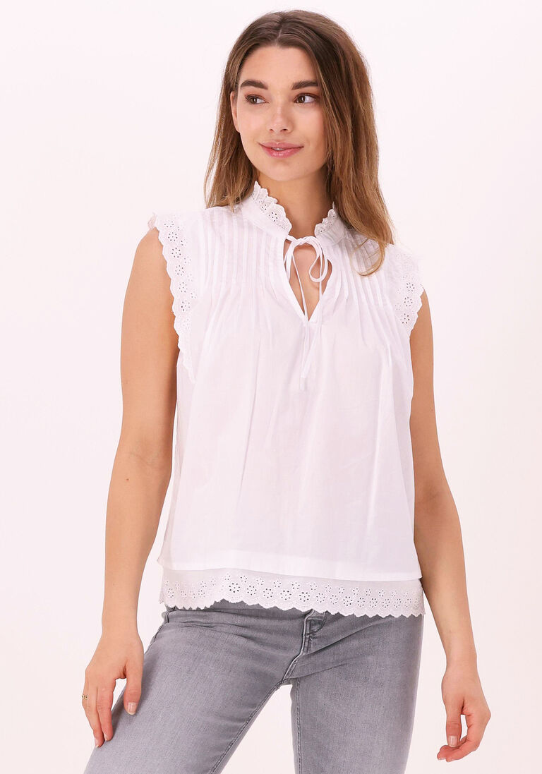 CO\\'COUTURE witte co'couture blouse prima pintuck top
