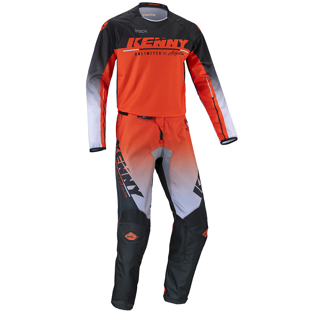Kenny - Pantalon enfant Track Kid Focus - 2022 Noir / Orange / Gris