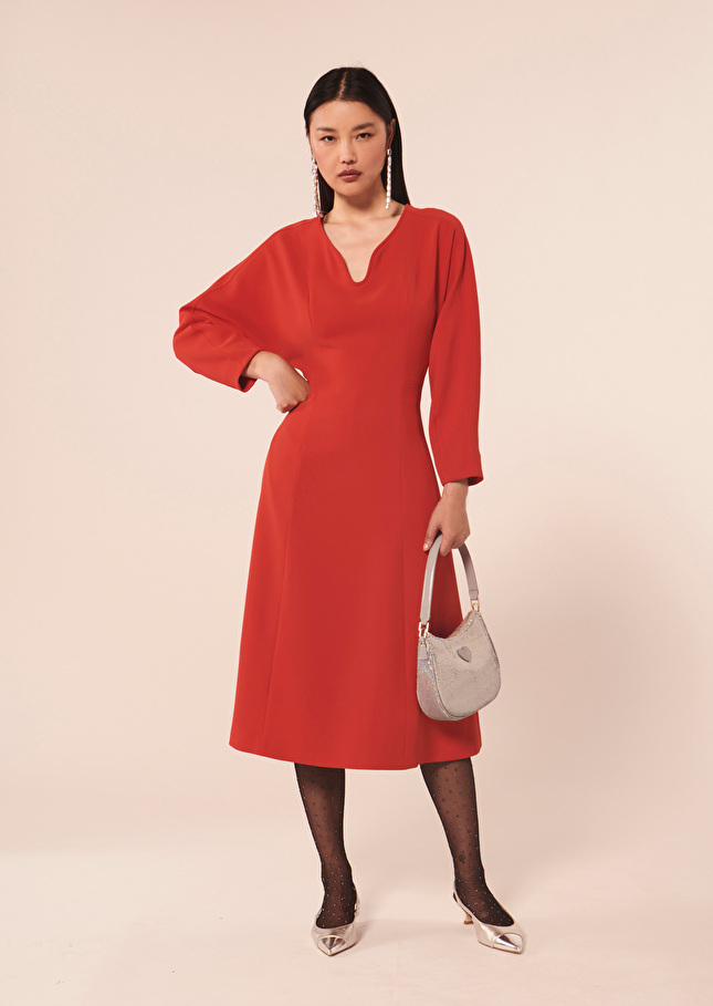 Robe Rexierouge en crêpe