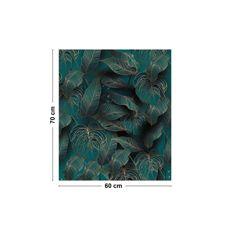 Crédence cuisine Fond de hotte ALU L 60xH 70cm - FOLIAGE 99deco