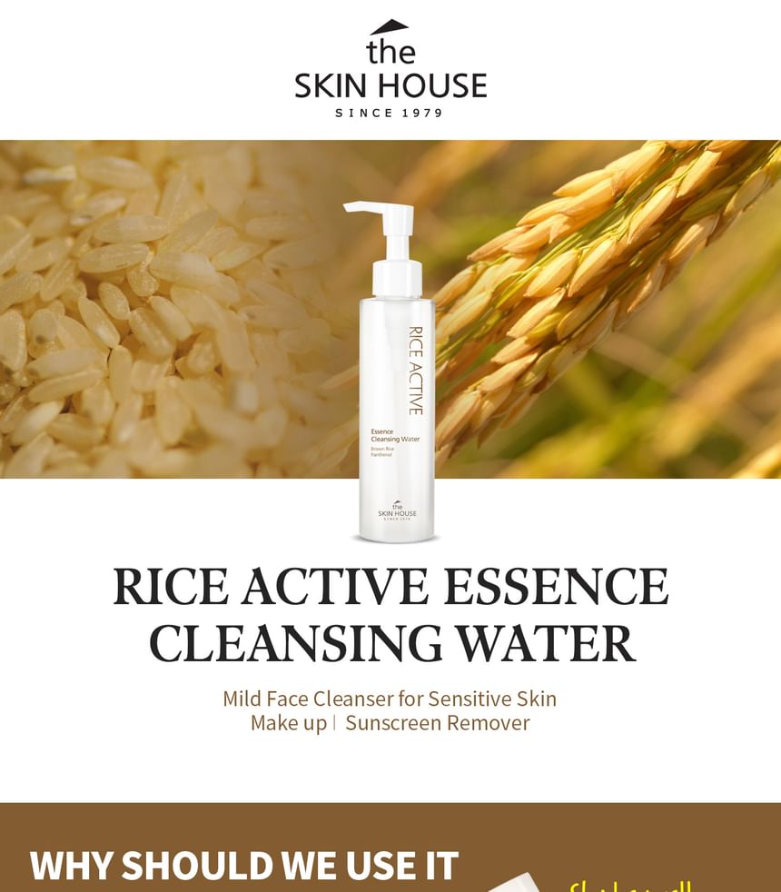de SKIN HOUSE - Rijst Active Essence Reinigingswater