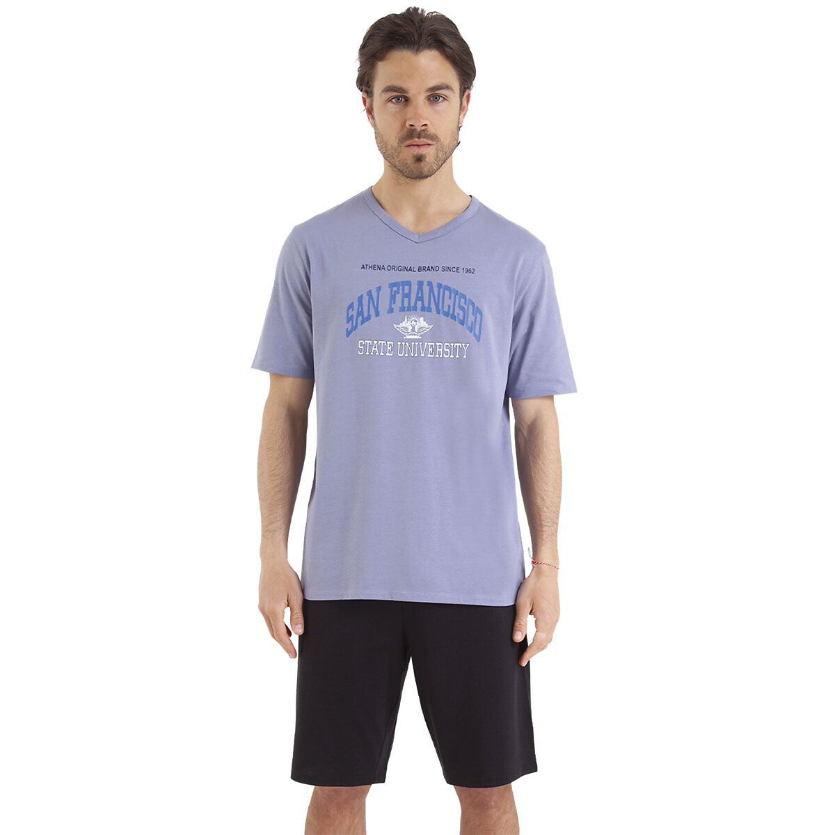 ATHENA<br>Camiseta curta com decote em V