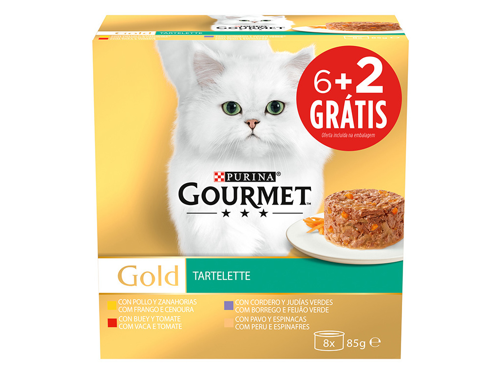 COMIDA HÚM GATO GOURMET GOLD TARTELETTE 85G 6 2