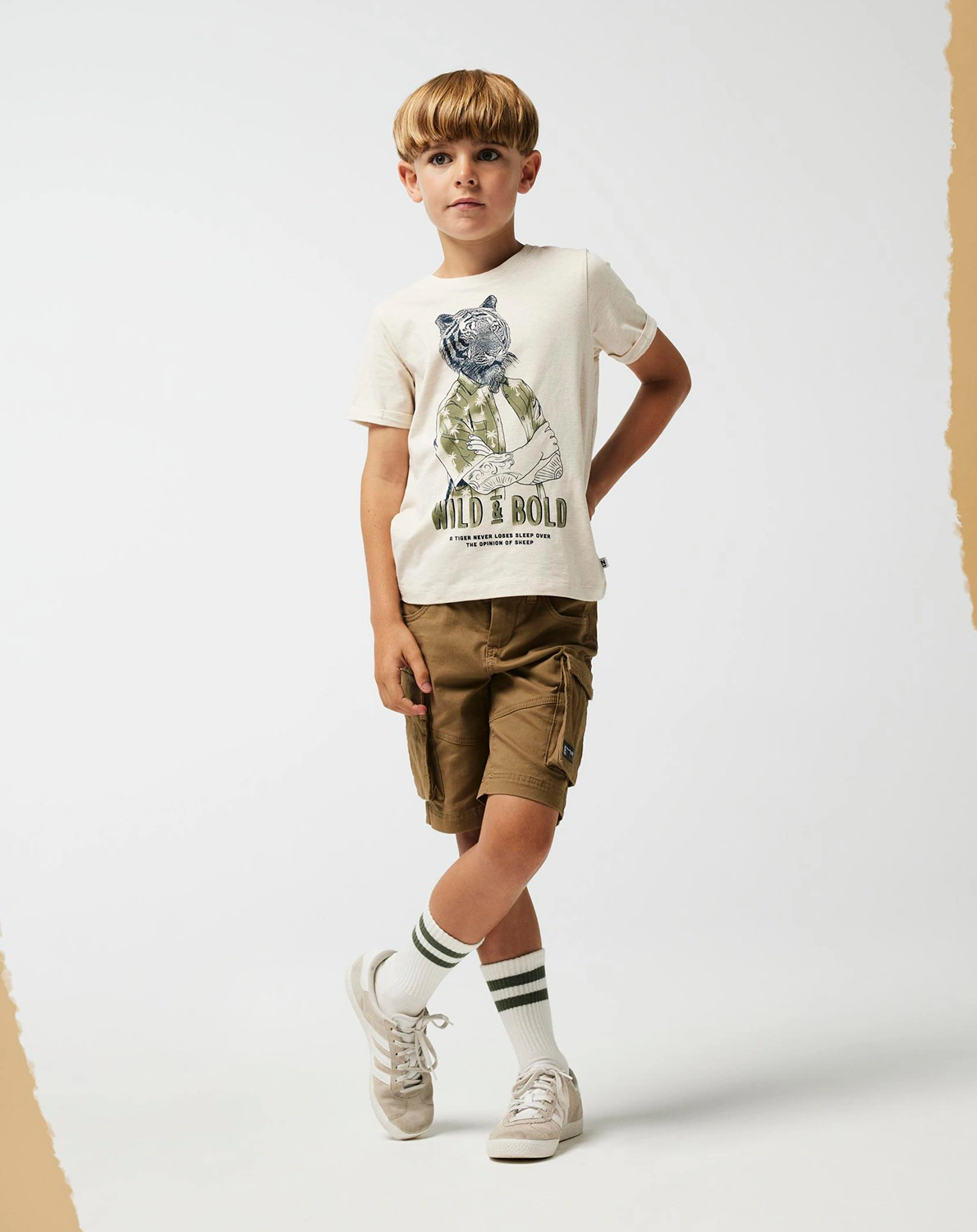 Cargo-Shorts NKMRYAN TWIBAMGO in kelp
