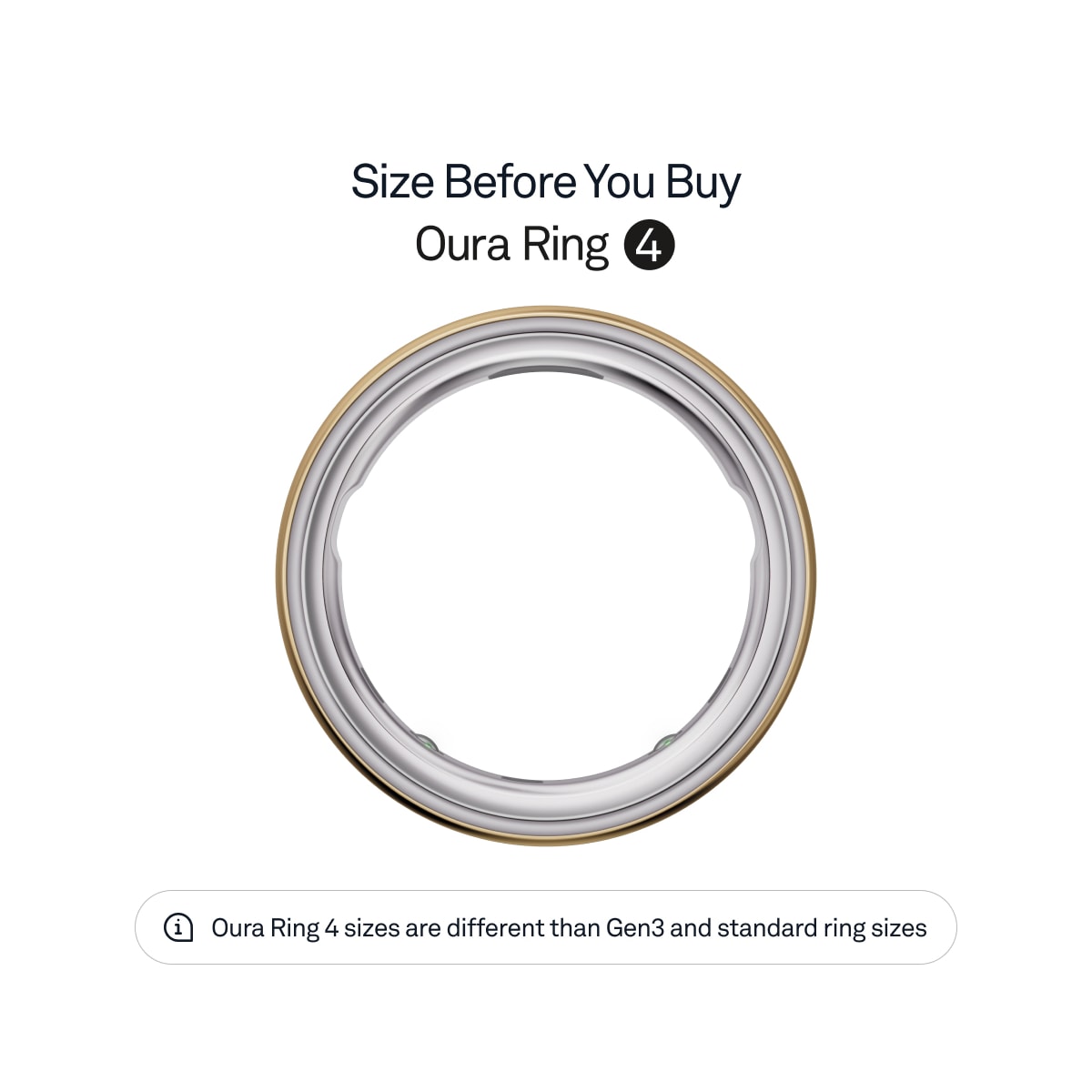 Oura-ring smarttring 4 størrelse 6 (Gold)