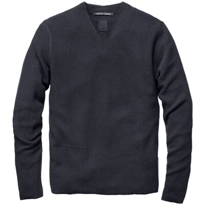 Herren-Strickpullover, Blauschwarz