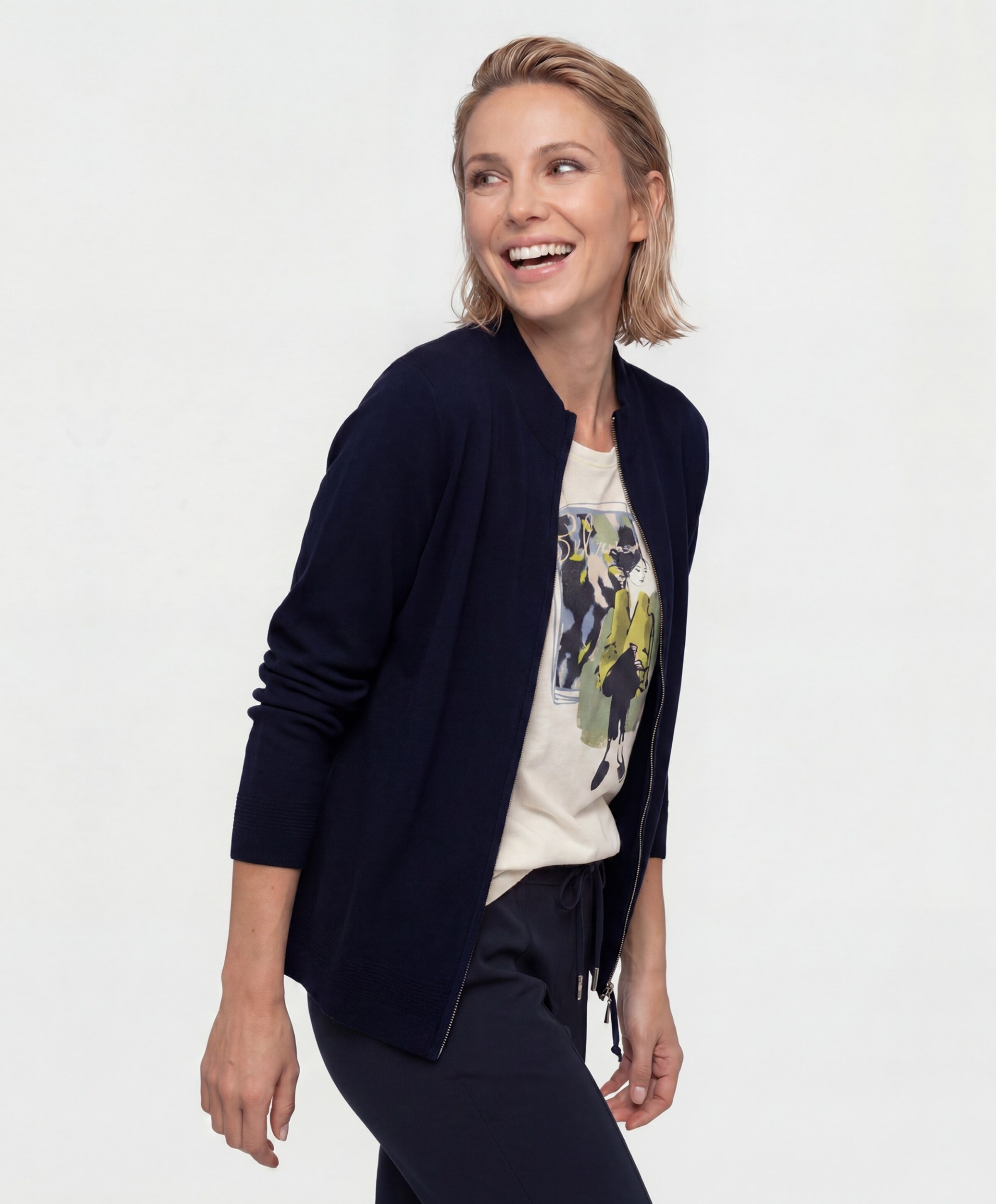 Olsen Dames vest blauw