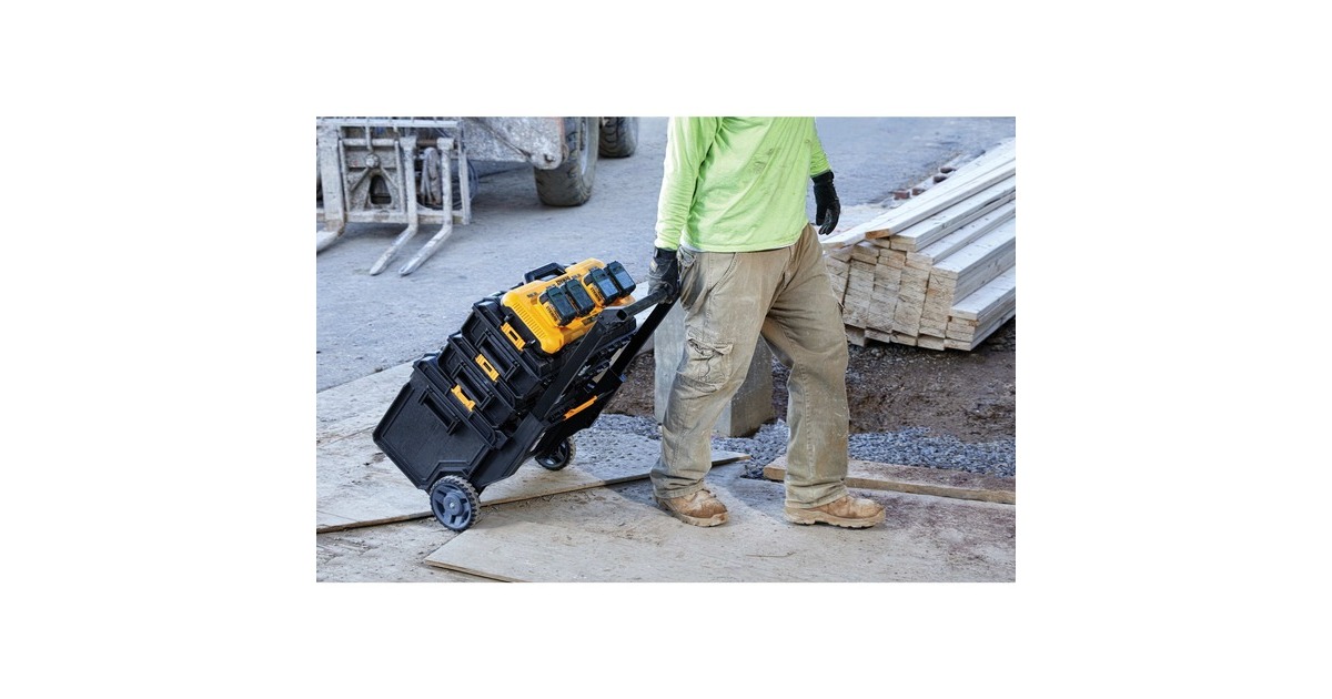 DEWALT4-poort snellader oplader  (Geel/zwart)