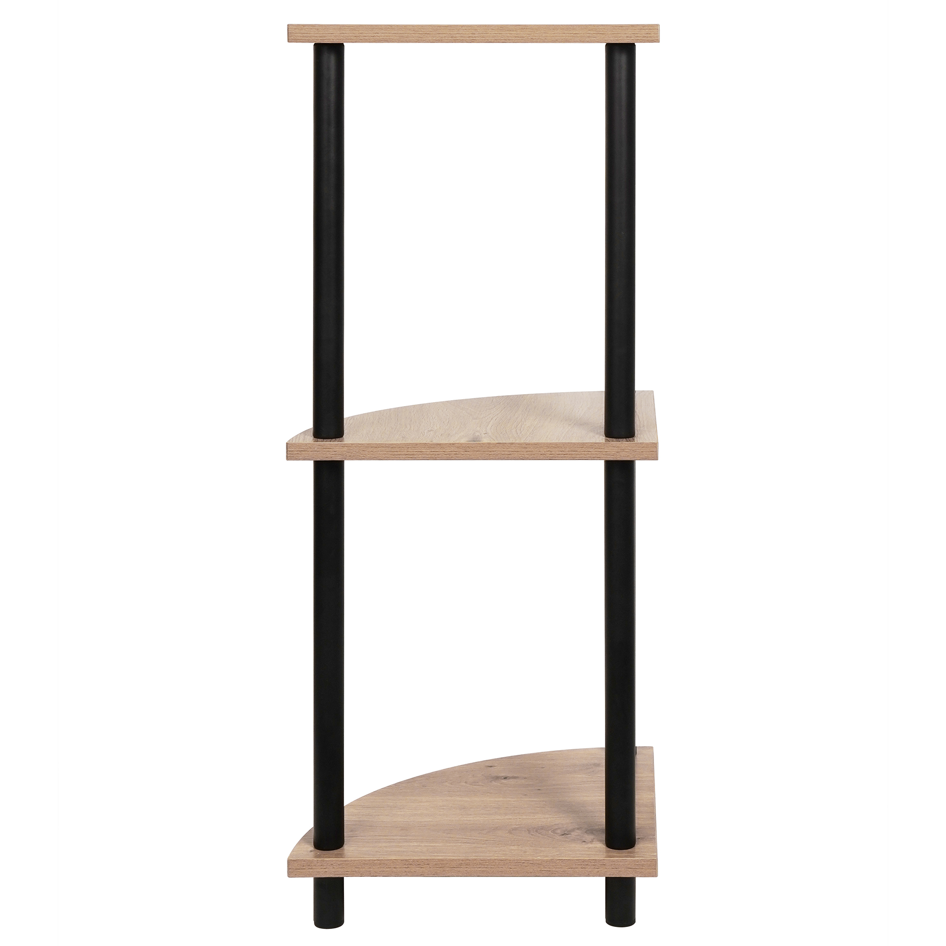 Eckregal - Artisan Eiche - schwarz - 76 cm