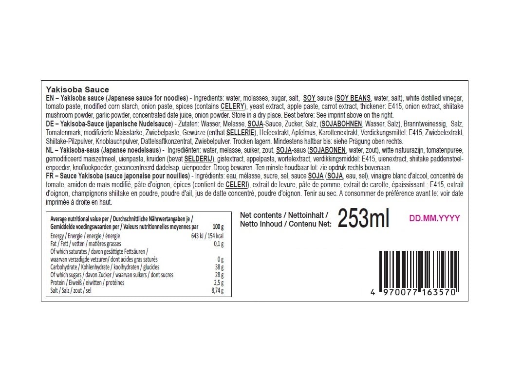 MOLHOS OTAFUKU YAKISOBA 253ML (300G)