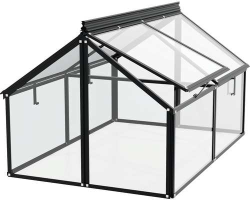 Kweekkas, kweekkasbevestiging Gaia, enkel veiligheidsglas, 119,3 x 83,1 x 71,9 cm, zwart