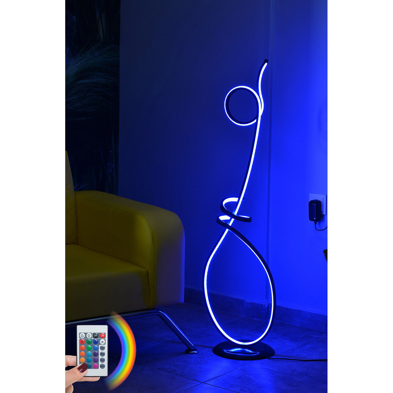 Sheen Lampadaire Picasso multicolore - 30x25x120 cm