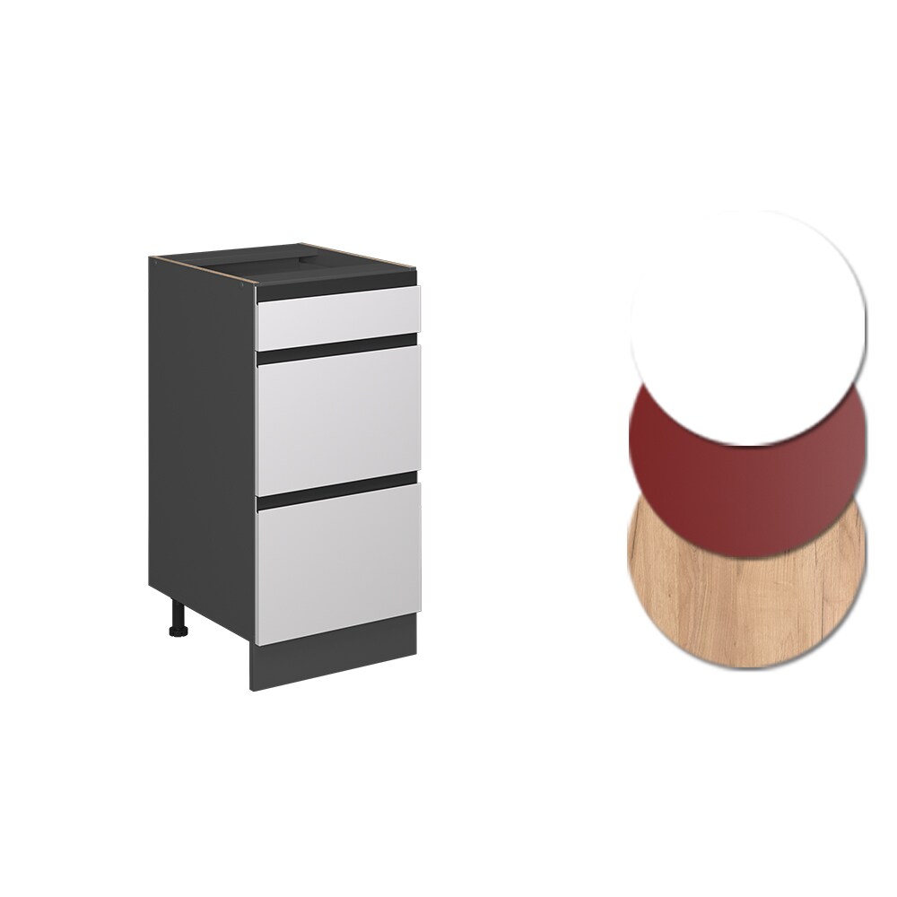Vicco Schubladenunterschrank Küchenschrank Küchenmöbel R-Line J-Shape Anthrazit Weiß 40 cm modern