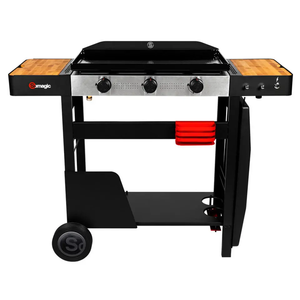 Somagic Plancha - Zwart - 112.5 x 47.5 x 88.5cm