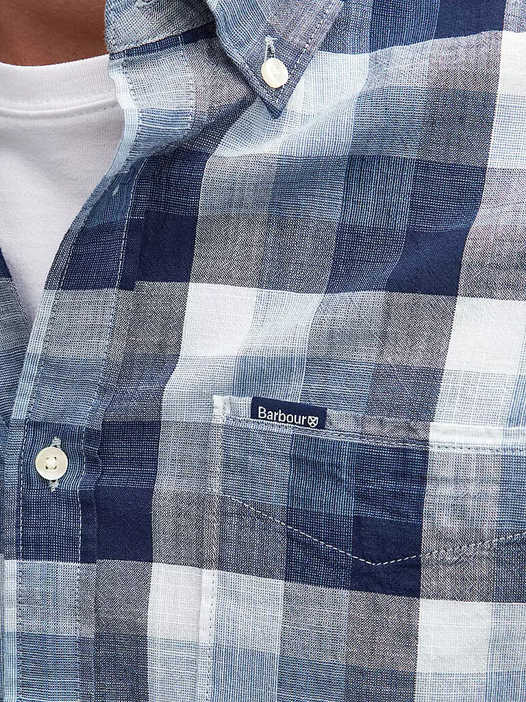 BARBOUR Hemd Tailord Fit HILLROAD blau