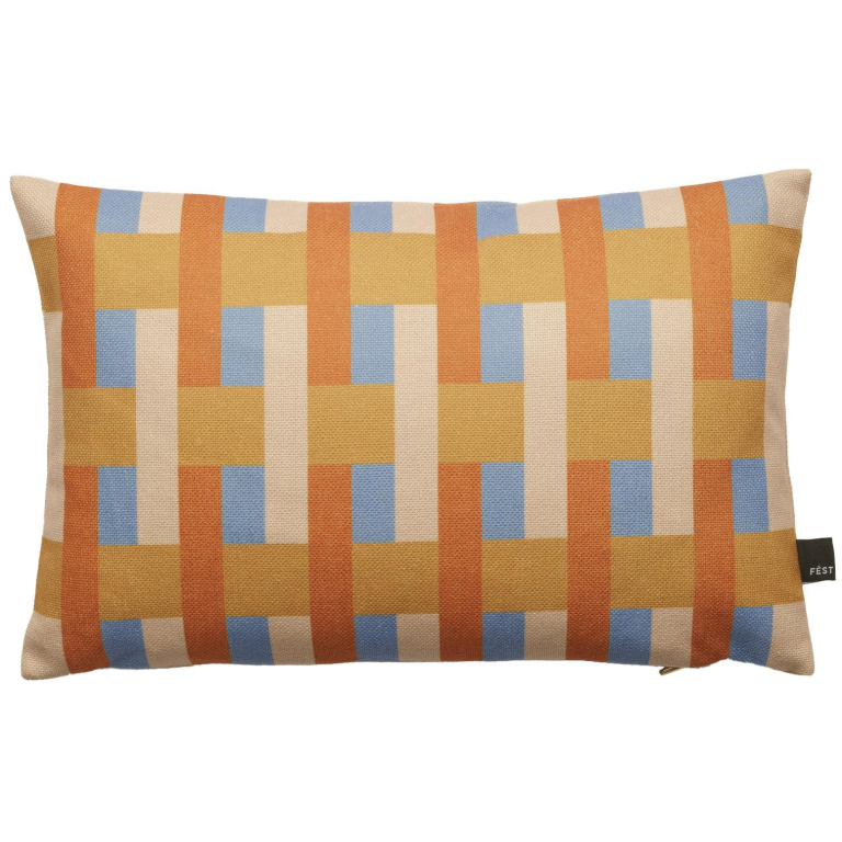 FÉST Striped kussen 45x30 baja blauw
