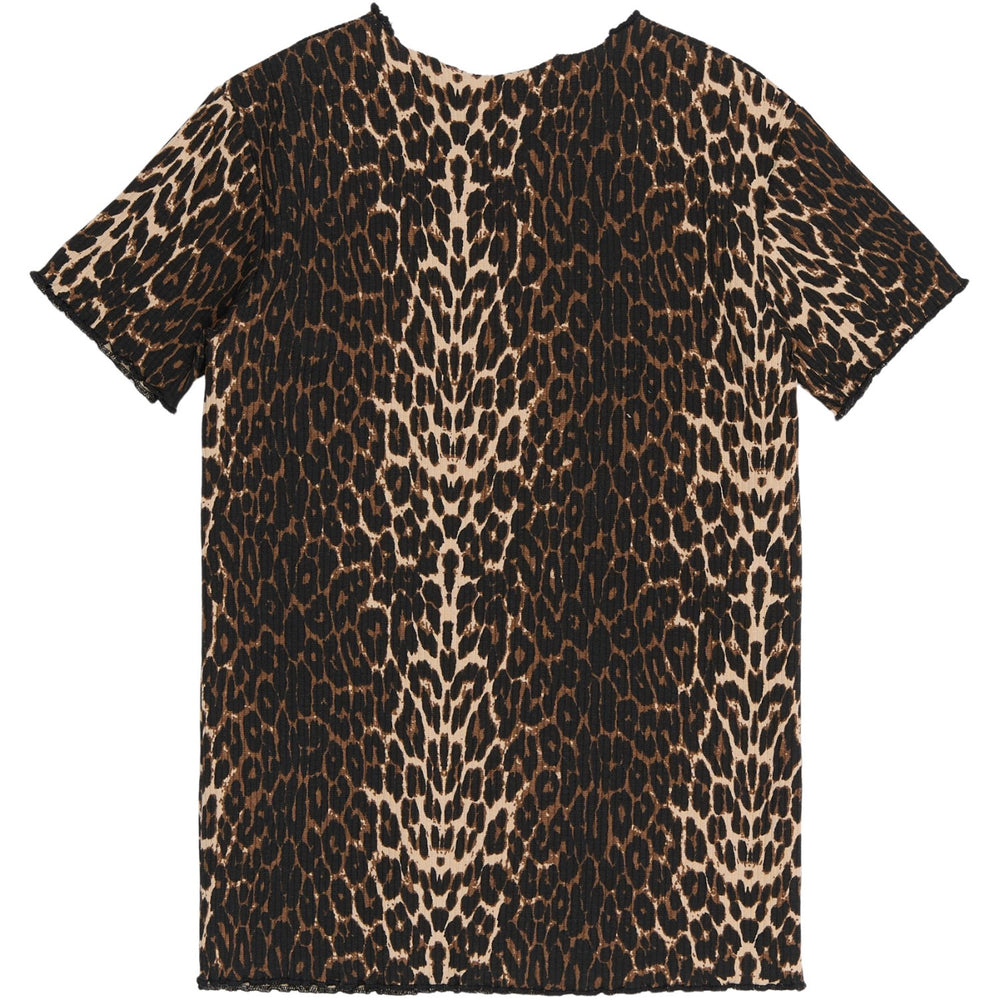 Køb The New Oxford Tan AOP Ellen Rib T-Shirt