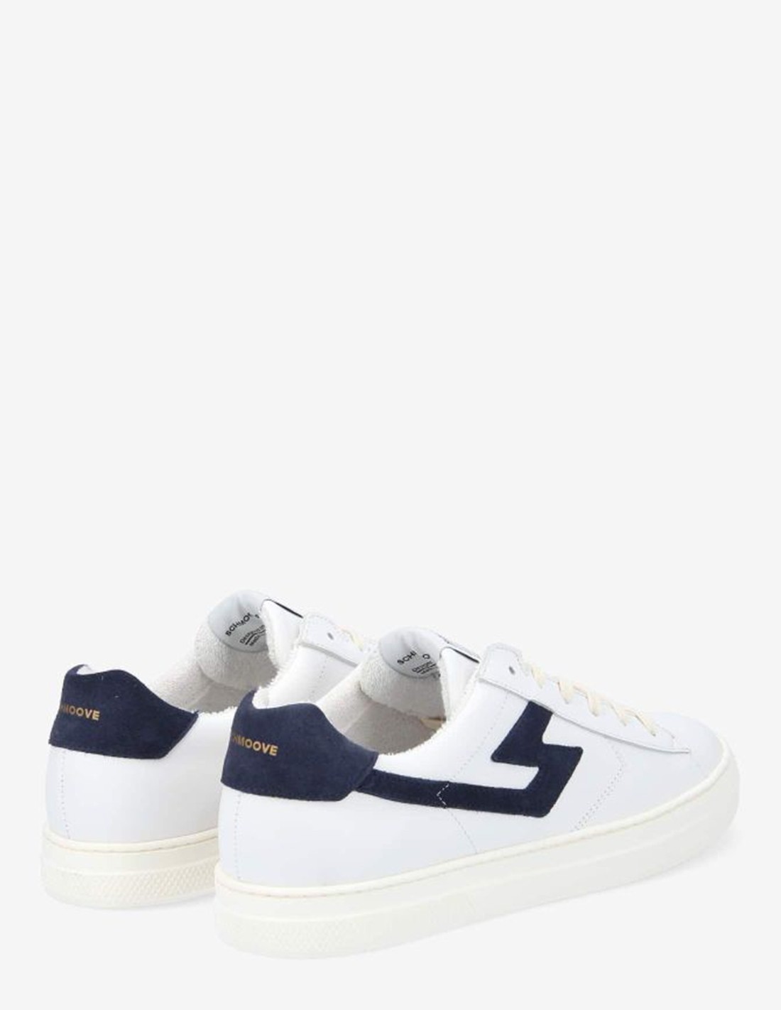 schmoove Baskets de ville Homme Spark Signature M Blanc/Bleu Cuir
