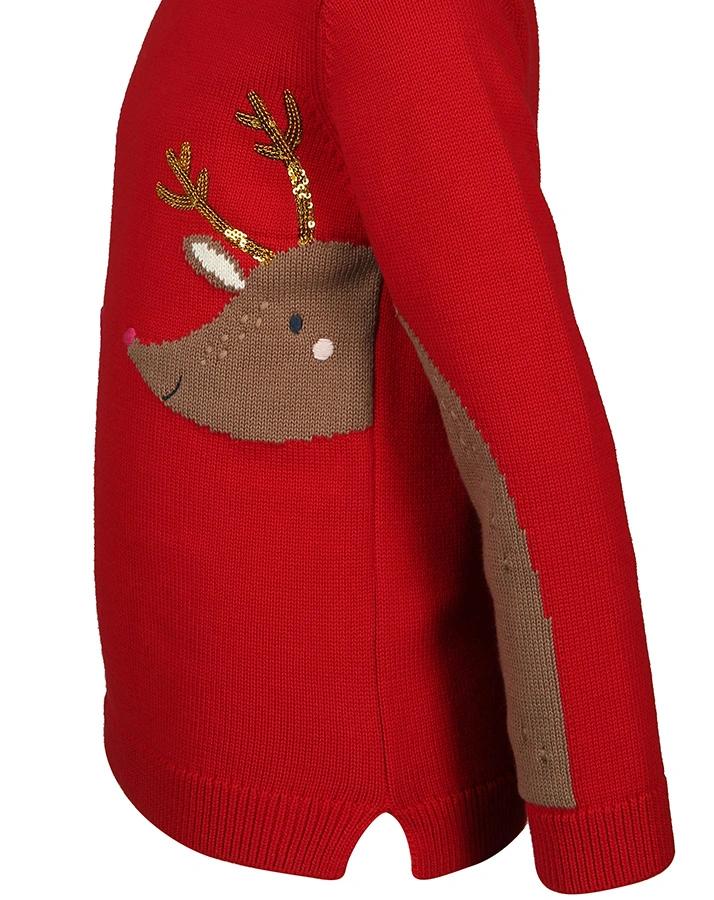 Strickpullover GEGEE – REINDEER in rot