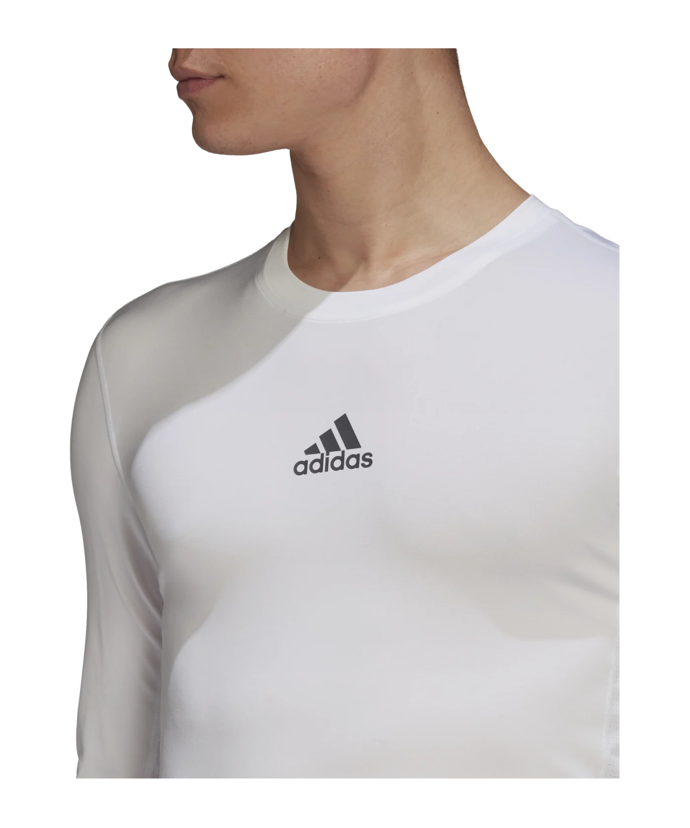 adidas Techfit Shirt langarm Weiss