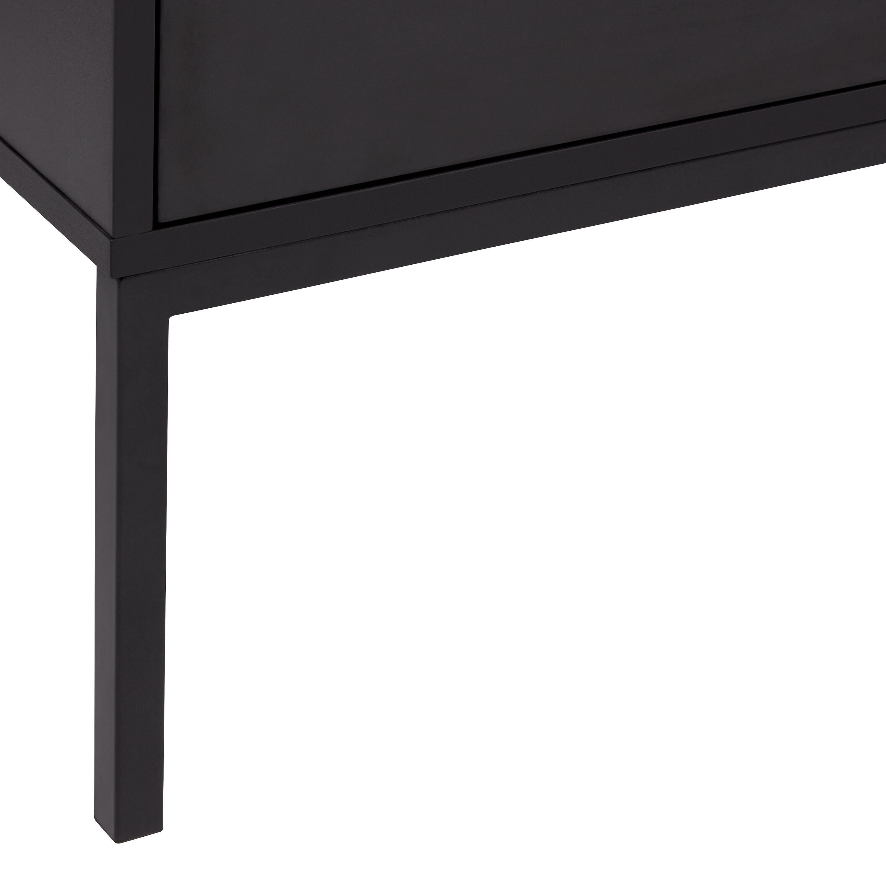 JEREMY Highboard - Schwarz / B: 80.0 cm x T: 40.0 cm x H: 103.0 cm