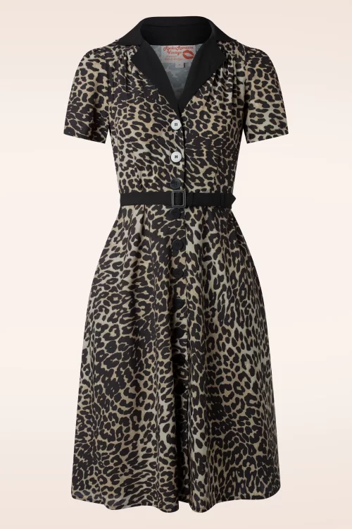 Rock N Romance Charlene blouse-jurk in luipaard print