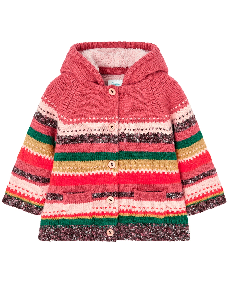 Strickjacke COLOR STRIPES in bunt