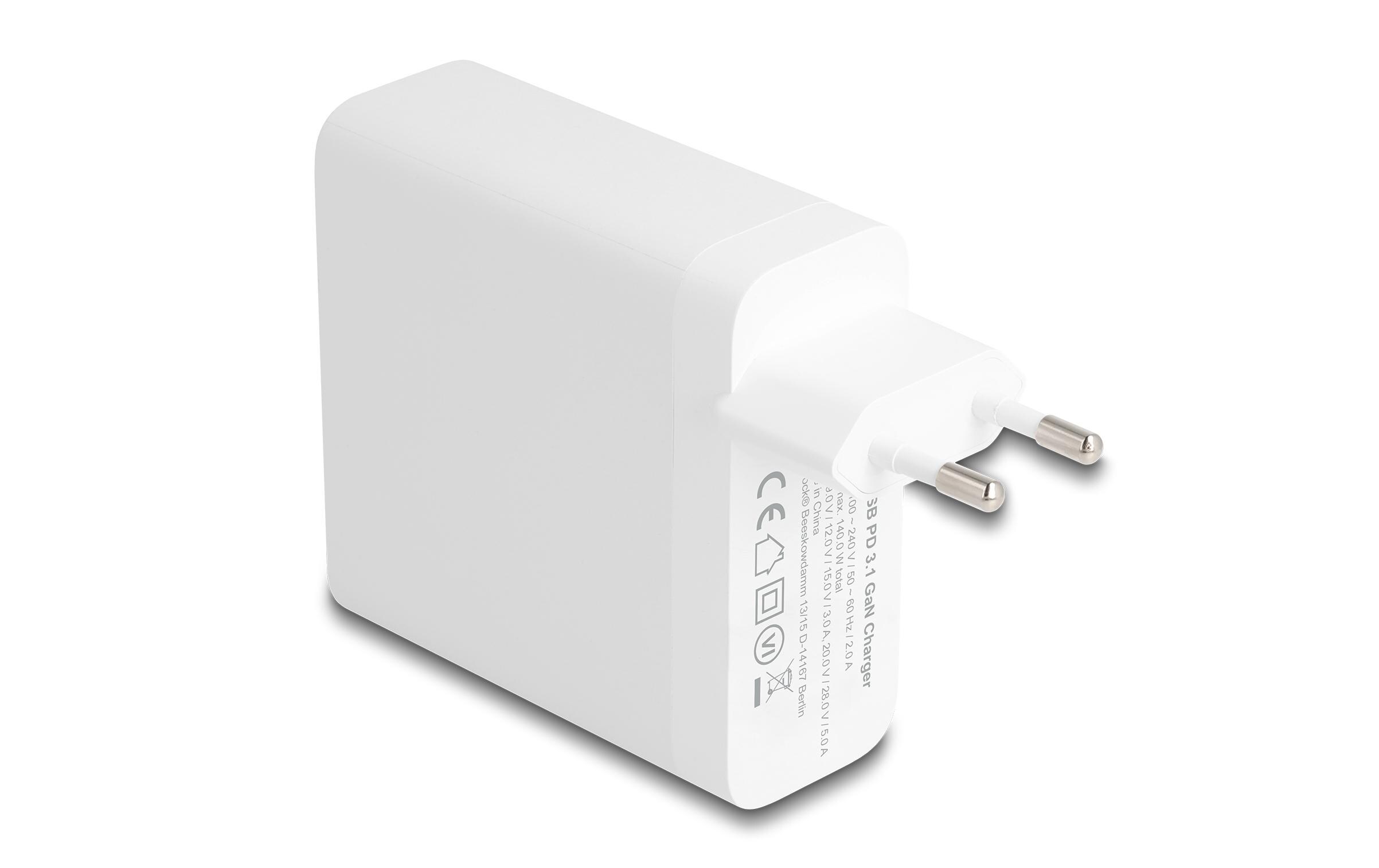USB-Wandladegerät PD 3.1 140WDelock USB GaN Ladegerät 1 x USB Type-C PD 3.1 mit 140 W