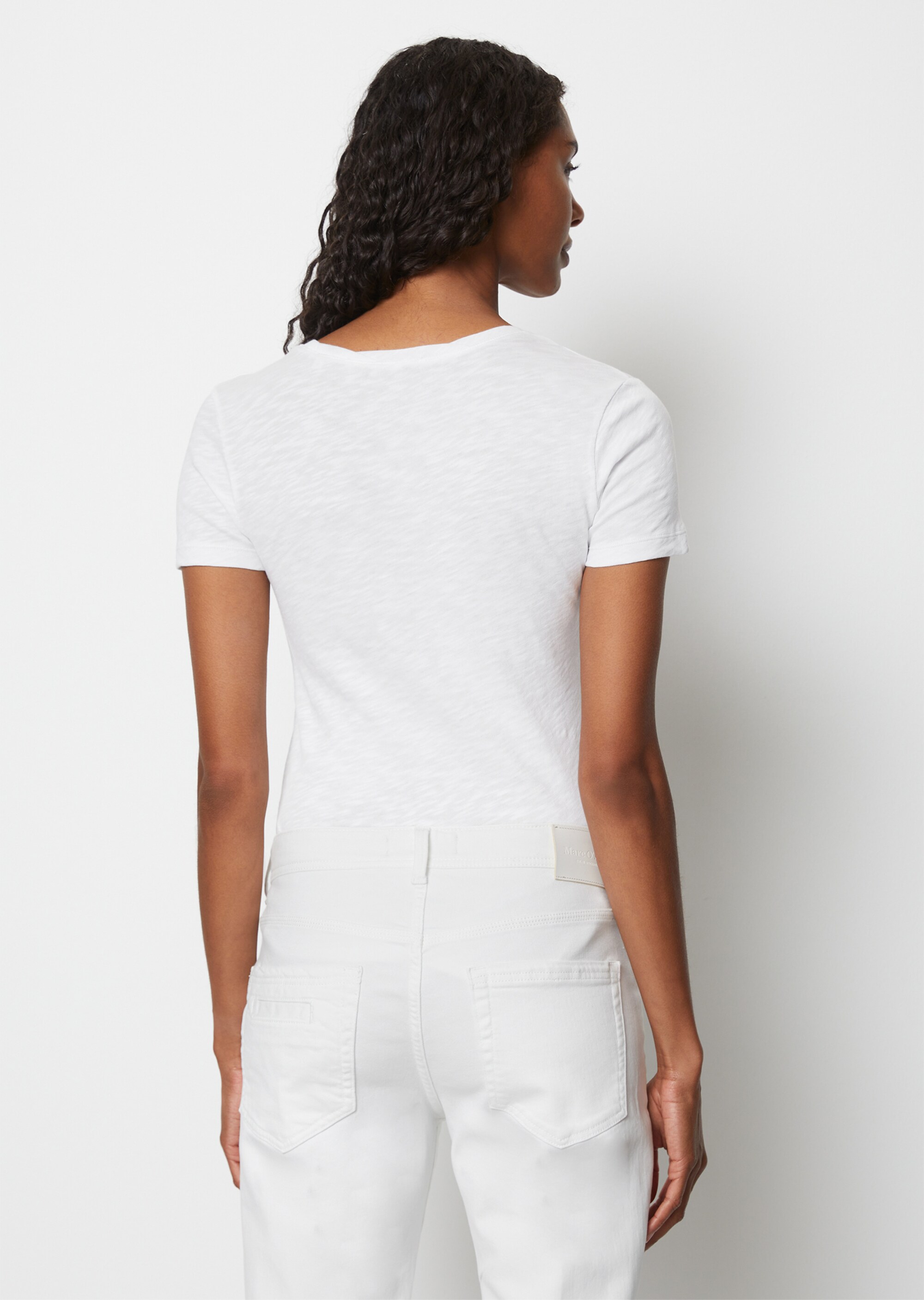 T-Shirt regularaus Slub-Jersey