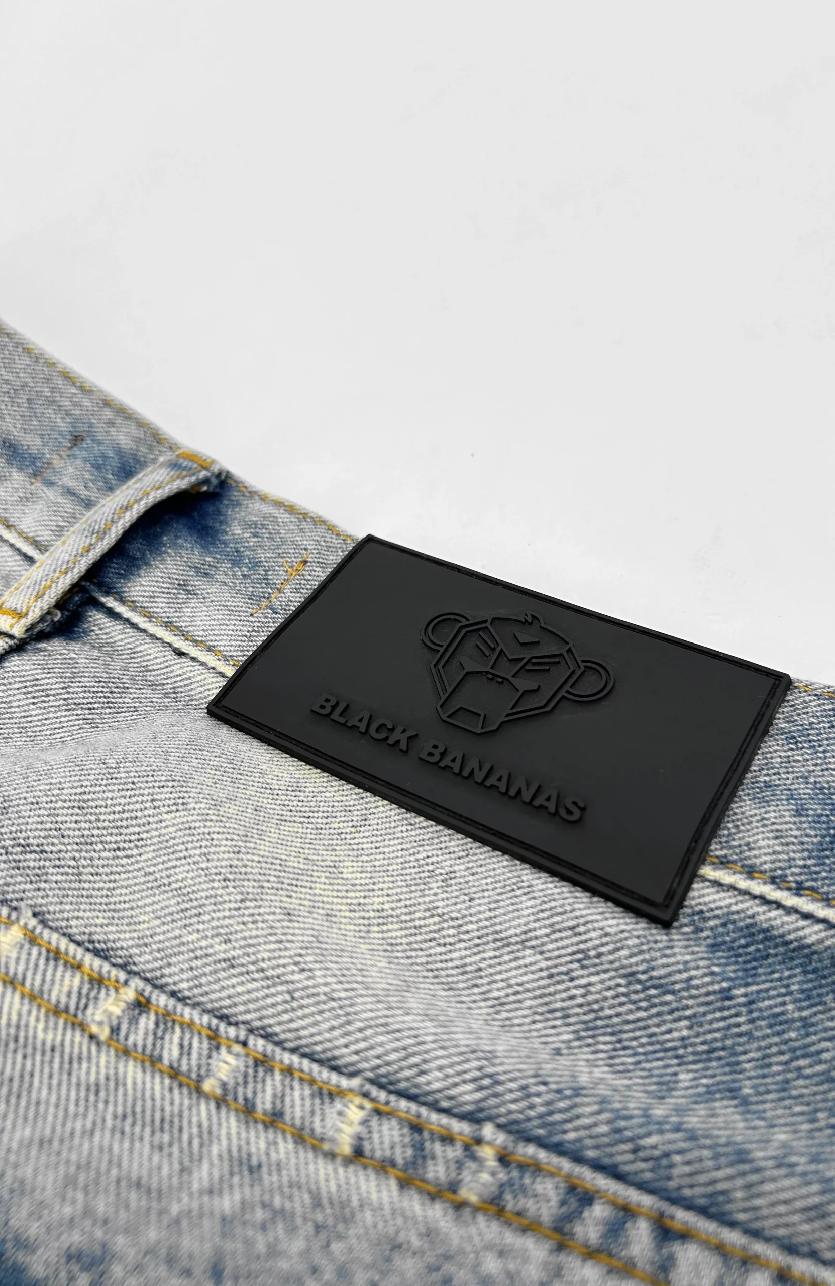 Black Bananas Distressed Jeans Blauw