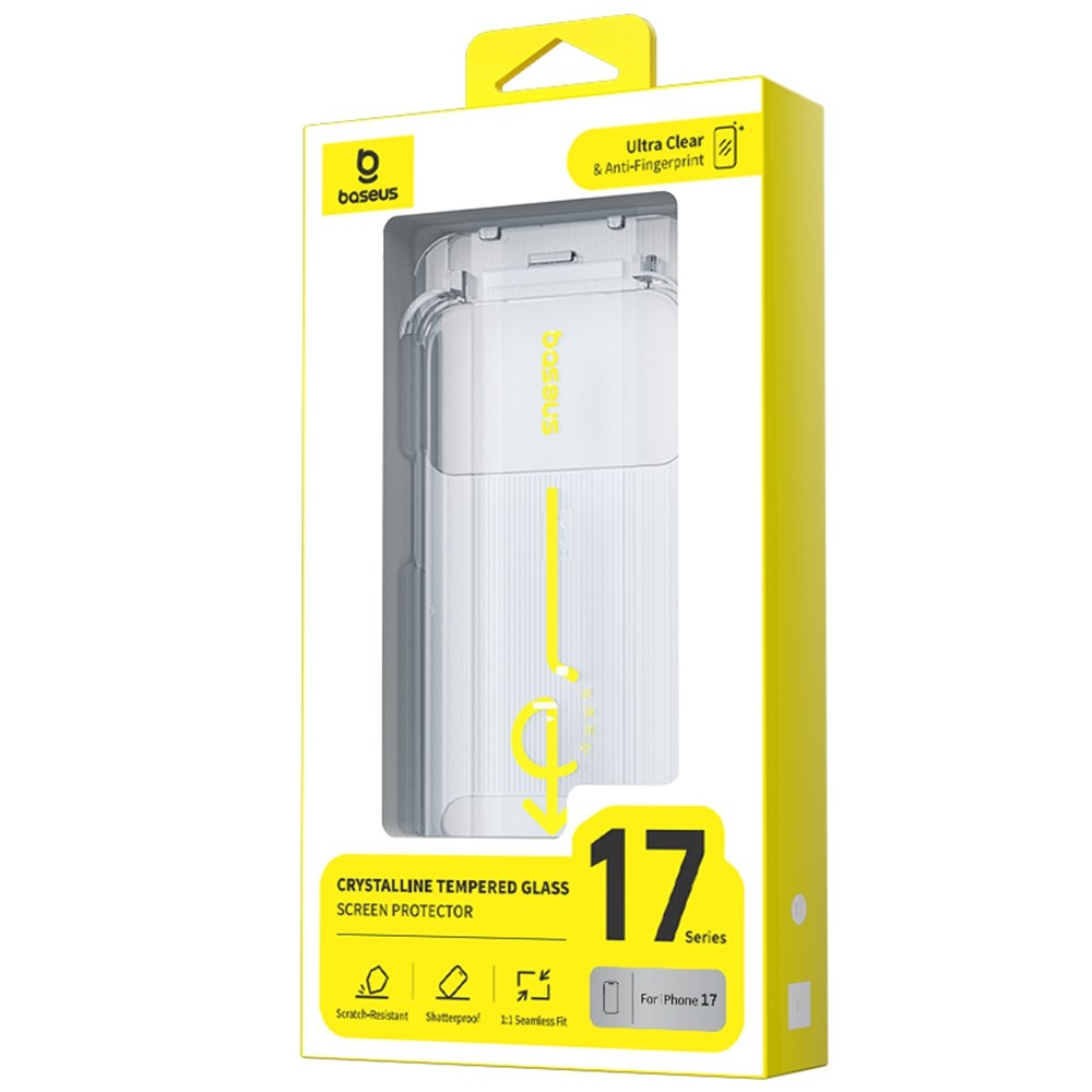 (2er Set) iPhone 17 Pro Max Vollbild Display Schutzglas mit Rahmen   Montagerahmen