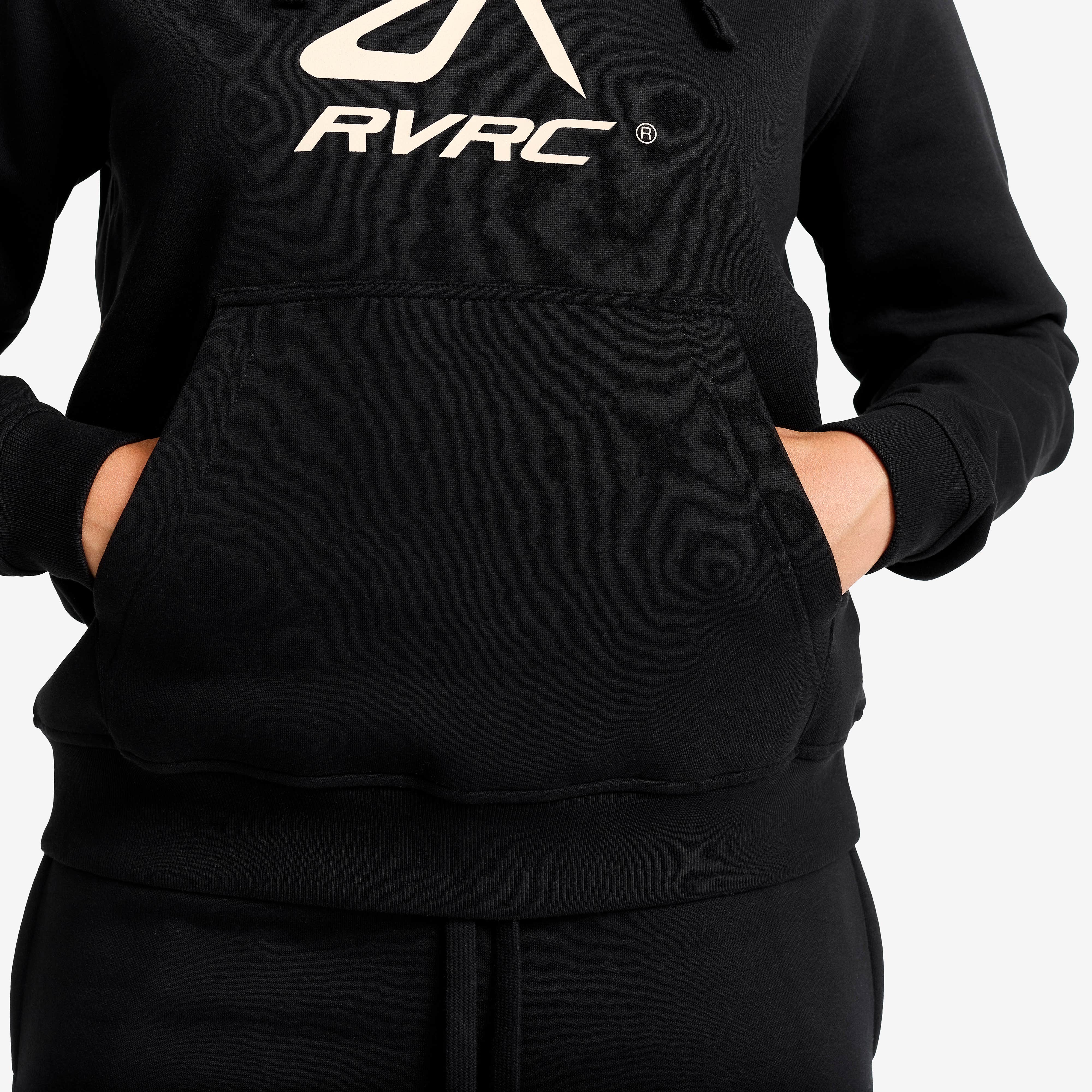 RVRC Hoodie Dame Black/Oatmeal